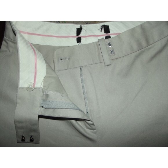 Moda International Pants 2 Stone Beige Chino wide leg Mid Rise stretch cotton - Picture 5 of 8